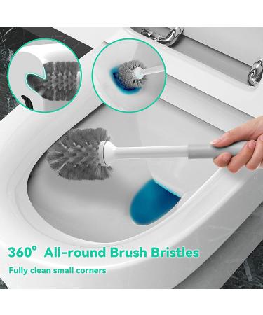 MIBIO Toilet Plunger and Brush Combo Set with Holder - Heavy Duty 2-in-1 Bathroom Cleaning Tool - Powerful Pump & Water Storage Design - White (1 Set) - Buy Online on GoSupps.com