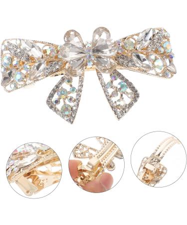 minkissy Hairpins Hair Rollers Clips Hair Clips for Girls Hair Jewelry Hair Accessories Large Hair Clips Bow Tie Top Clip South Korea Headgear Women's Issue Card Alloy White - Buy Online on GoSupps.com