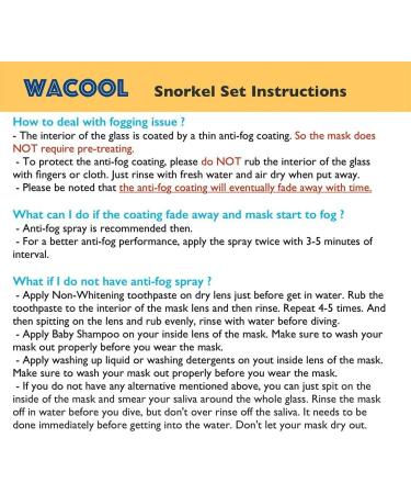 WACOOL Kids Snorkeling Set - Anti-Fog Glass, Silicon Mouth Piece, Purge Valve - SkyBlue - Buy Online on GoSupps.com
