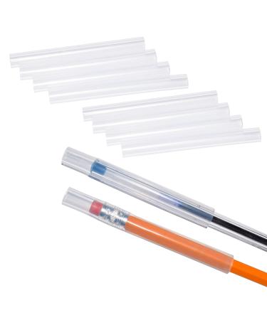 Munchables Chewable Clear Pencil Toppers for Kids and Adults - Sensory Chewy Fidget Stim Toy Boys and Girls - Set of 10 Chewy Tubes