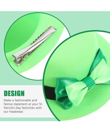 FRCOLOR St. Patricks Day Hat Hair Clips Mini Leprechaun Hat Top Green Hat Hair Clip Small Top Hat St. Patricks Day Fascinator Hat - Buy Online on GoSupps.com
