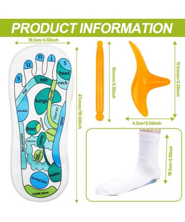 Buy Reflexology Socks with Acupressure Pen - 2 Pairs for Foot Massage & Pressure Point Therapy - International Shipping - Buy Online on GoSupps.com