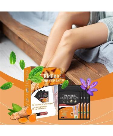 DAPANGGE Turmeric Varicose Vein Patch Turmeric Varicose Vein Patches Varicose Veins Patch Relief Varicose Veins Treatment Patch Naturally Relieves Varicose Veins in Legs and Spiders One Box - Buy Online on GoSupps.com