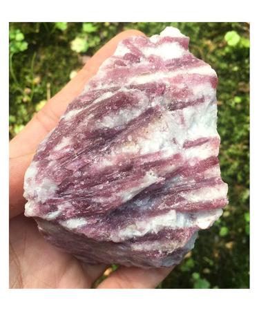 BANGONG Pink tourmaline red tourmaline watermelon rough stones specimen crystals (Size : 130-160g)