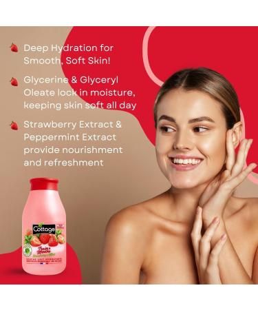 COTTAGE Shower Milk StrawberryMint 97 Natural Original Ingredients 1 Unit 250 ml - Buy Online on GoSupps.com