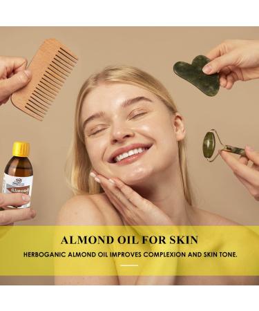 Pure Almond Oil - Natural Moisturizing Body Oil for Skin & Hair 2 Oz | Promote Glowing Healthy Skin - Buy Online on GoSupps.com