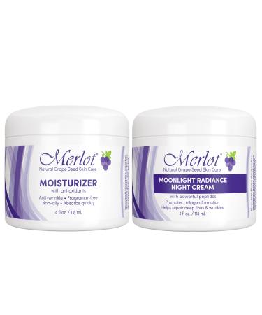 Merlot Skin Care Day and Night Moisturizer and Night Cream