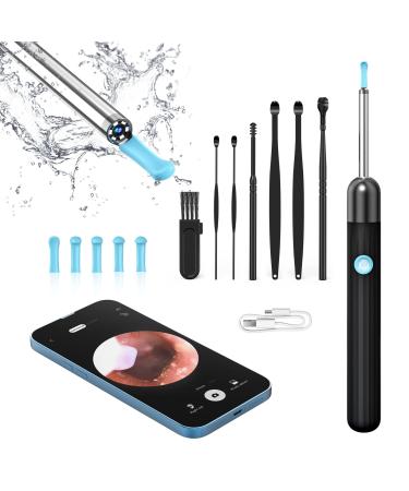 Ear Wax Removal Kit Hpavxlr 1080P Wireless Ear Remover with Camera 3.5mm Ear Endoscope WiFi Otoscope with App Control 6 Visible LEDs IP67 Waterproof Suitable for iOS Android Adults Kids Pets X1-b