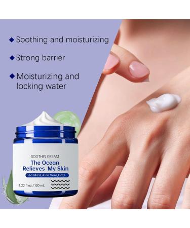Natural Soothing Cream Skin Repairing Cream for Face Body Natural Face Cream Body Lotion Hydrating Soothing Cream Nourishing Face Moisturiser for Women and Men Anti Wrinkle Moisturiser Face 120ml - Buy Online on GoSupps.com
