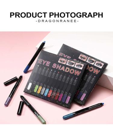 Eyeshadow Stick | Glitter Eye Shadow | Shimmer Eyeshadow Sticks Set Eye Highlighter Stick Eye Makeup Smudge-Proof High Pigmented For Halloween Makeup - Buy Online on GoSupps.com