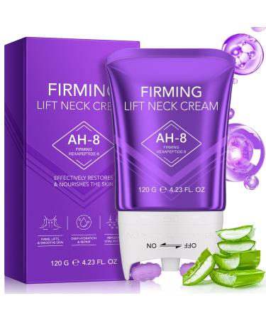 AH-8 Firming Neck Cream Roller Neck Creams for Crepey Skin Body Care Comfort Tightening & Moisturizing Skin Reduces Neck Lines Improves Elasticity Anti-Aging Skin Care Repair (Purple 120g) Purple 4.23 Fl Oz (Pack of 1)