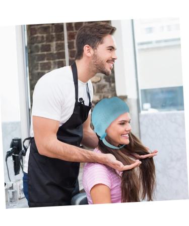 Ipetboom 1pc Silicone Highlighter Cap Professional Tipping Cap Compost Bucket with Lid Streaking Cap Silicone Highlighting Highlight Cap for Hair with Reusable Letter Silica Gel Hair Dye - Buy Online on GoSupps.com