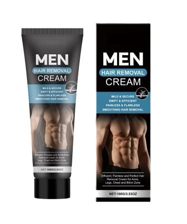 G n rique Hair Removal Cream for Men | 100ml Shaving Product | Hair Removal Cream for Intimate Hair | for Boyfriend Husband Father Athletes Bodybuilders Swimmers Professionals Busy Men Chest Back