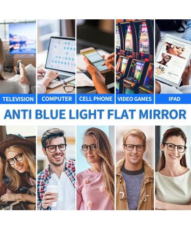 SCJJZ Blue Filter Glasses - 3 Pack Anti-Blue Light Flat Mirror for Eye Protection - International Shipping Available - Buy Online on GoSupps.com