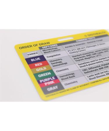 Phlebotomy Order of Draw Badge Card - Essential Cheat Sheet for Nurses and RN Students - Buy Online on GoSupps.com