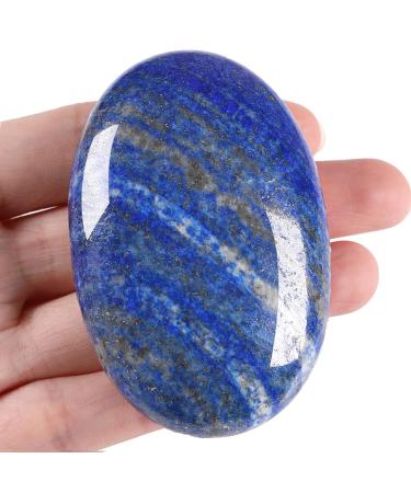Xiannvxi 2.4 "Great crystals lapislazuli stone natural worries gemstones stone crystal stone polished oval palm pocket stones massage reiki healing stone 1pc - Buy Online on GoSupps.com