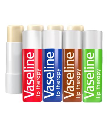 Vaseline Lip Therapy | Moisturizing Lip Balm | Set of 4 Sticks Rosy, Original, Cocoa Butter and Aloe Vera (Set of 4 Lip Stick