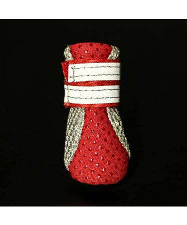 Zweitea Dog Boots - Summer Non-Slip Adjustable Reflective Soft Breathable Mesh - Heat-Resistant for Hot Asphalt - Red Size L (4 Pack) - Buy Online on GoSupps.com