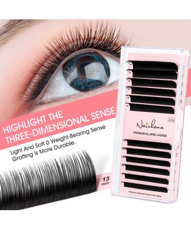 Ellipse Flat Eyelash Extensions B Curl 0.20mm | 8-15mm Mixed Makeup Tray | Natural Soft Black Individual Classic Lash Supply - Buy Online on GoSupps.com