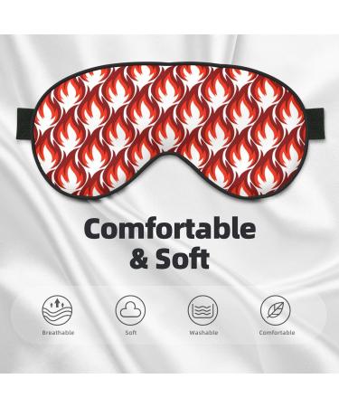 Fire Symbols Sleep Mask - Double-Sided Adjustable Eye Mask for Perfect Shading & Reduced Eye Edema | Soft Comfort for International Shipping - Buy Online on GoSupps.com