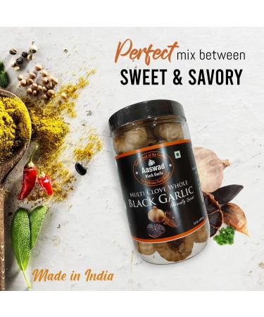 Multiclove Black Garlic 250g (8.8 OZ) - Ready-to-Eat Whole Bulbs by Aaswad Impex - Buy Online on GoSupps.com