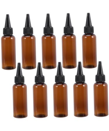Flacons Applicateurs Presser pour Teinture Capillaire 10 Pi ces 50 Ml Plastique Pet Souple Marron Bouchon Noir Pr cision Usage Professionnel Cheveux