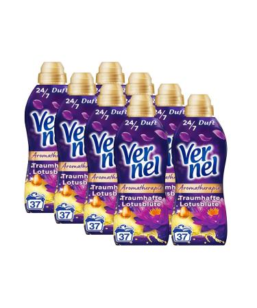 Venel aromatherapy Fantastic Lotus flower fabric softener 8x 37 WL (296 washloads) long -lasting laundry scent with essential oils for 24/7 fresh recyclable bottle 814 ml (8 Pack)