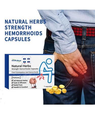 Likmind Heca Natural Herbal Hemorrhoid Relief Capsules - Rapid Treatment (1Box-7Pcs) - Buy Online on GoSupps.com