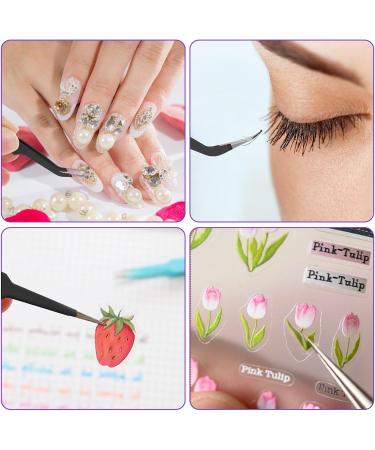 Andibro Rhinestone Picker Tool Set Dual-end Diamond Dotting Pens Wax Pencil Acrylic Pickup Kit for Nail Gems Stones DIY Nail Art Crafts 2 Dotting Pen 2 Wax Tip 2 Nail Art Tweezer(Black+White) - Buy Online on GoSupps.com
