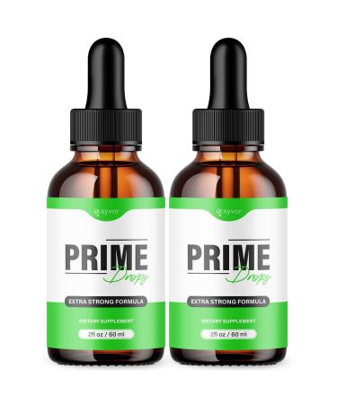 (2 Pack) Prime Drops for Men Official PrimeDrops Liquid Supplement with All Natural Ingredients Advanced Formula Wellness Supplement with Max Strength Vitamins for an Active Lifestyle (60 Servings)