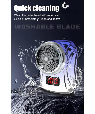 arVin Mini Electric Shaver - Portable Wet & Dry Face Razor for Men | USB C Rechargeable IPX7 Waterproof LED Display | Travel-Friendly - Buy Online on GoSupps.com