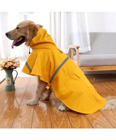 Ocsoso Waterproof Dog Rain Jacket with Hood - Reflective Lightweight Raincoat for Medium & Large Dogs (Pink XL) - Buy Online on GoSupps.com