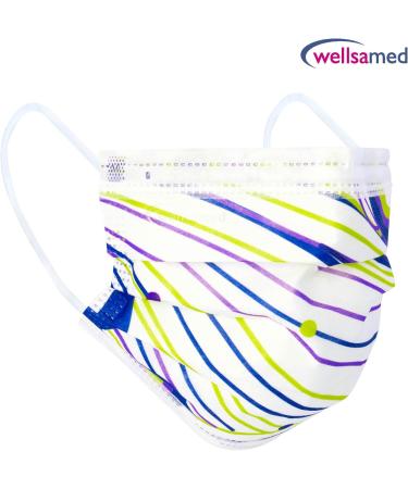 Wellsamed Wellsamask Colour Line - 50 Purple Summer Face Masks with Elastic Bands | International Shipping - Buy Online on GoSupps.com