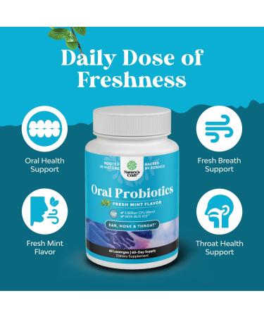 Oral Probiotics for Teeth and Gums - Minty Fresh BLIS K12 Oral Probiotics for Mouth Bad Breath Dry Mouth and Dental Health Support with 3 Billion CFU - Chewable Xylitol Lozenges Mint Flavor (60 Count) 60 Count (Pack of 1) - Buy Online on GoSupps.com