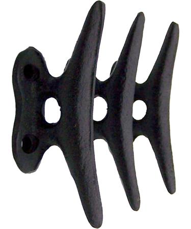 Nautical Black Cast Iron Boat Cleat Wall Hooks  3.5 Inches  Set of 3 - Buy Online on GoSupps.com