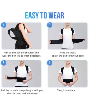 Adjustable Posture Corrector Brace for Men and Women - Lumbar Support & Pain Relief - Buy Online on GoSupps.com