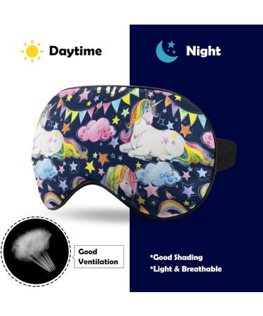 Watercolor Unicorn Sleep Mask - Adjustable Eye Cover for Sleeping and Travel - Block Light for Men and Women - Buy Online on GoSupps.com