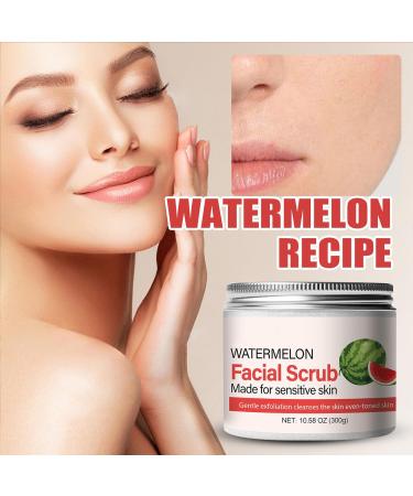 Watermelon Facial Scrub Cream - Daily Exfoliating Face Scrub for All Skin Types | Cleanses Removes Dead Skin Blackheads & Acne (10.58 OZ - Buy Online on GoSupps.com