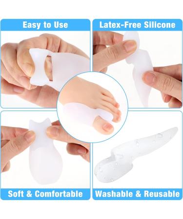 Toe Protectors (12 Pcs) - Bunion Corrector & Silicone Spacers for Women - Big Toe Relief & Alignment Gel Shield - Buy Online on GoSupps.com