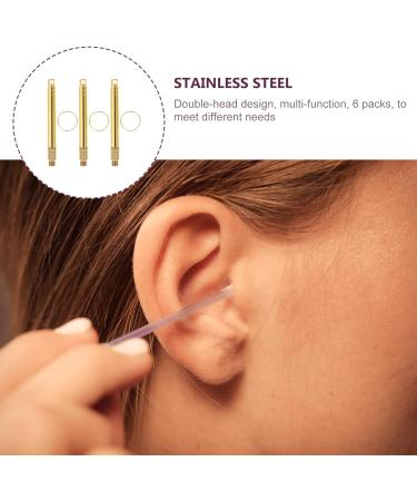 3pcs Yellow Earwax Removal Spoon Set - Reusable and Comfortable Cleaning Tools with Keychain - Healeved - Buy Online on GoSupps.com