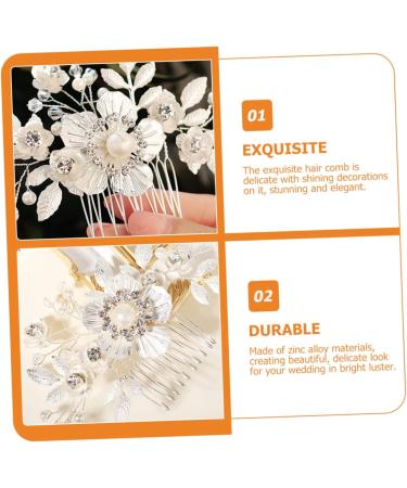 Mikinona Flower Comb Hair Comb for Bride Headpiece for Bride Wedding Bride Hair Comb Bridal Headpiece Bridal Hair Accessory Bridal Hair Accessories Hair Jewelry Wedding Hair Comb - Buy Online on GoSupps.com