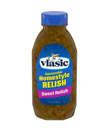 Vlasic Squeezeable Homestyle Sweet Relish, No Sugar Added, Keto Friendly, 8 Pack - 9 FL OZ Bottles No Sugar Added Sweet Relish Squeezable 9 Oz (8 Pack)