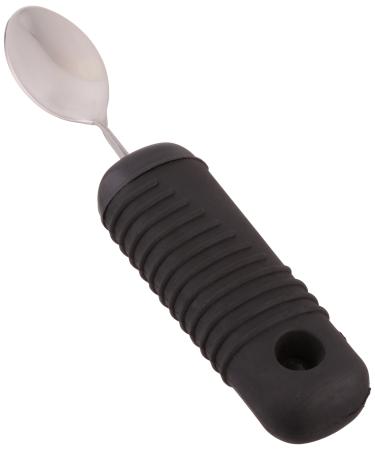 Sammons Preston 73697 Sure Grip Bendable Pediatric Spoon, Stainless Steel Spoon with Thick Rubber Handle for Kids, Comfortable & Easy to Hold Utensil to Grasp, 6''L Children's Spoon with Good Grips