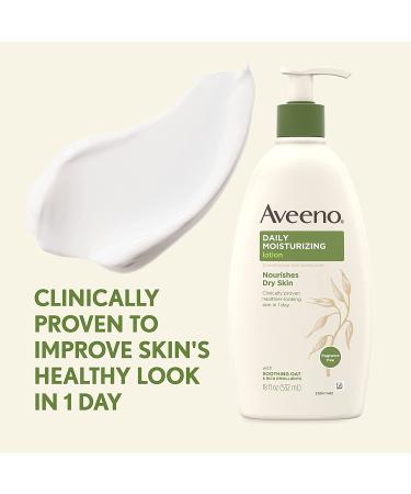Aveeno Daily Moisturizing Lotion Fragrance Free 18 oz - Hydrating Skin Care - Buy Online on GoSupps.com