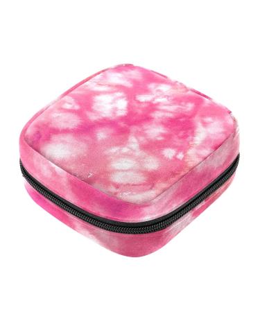 Guantierendiy Sanitary Napkin Storage Bag Pink Tie Dye Menstrual Cup Pouch Nursing Pad Holder Tampon Bags Feminine Product Pouches Portable Period Kit Bag Color 6