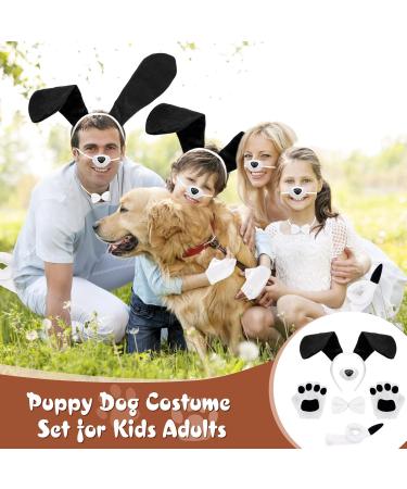 Hifot 5-Piece Puppy Dog Costume Set | Headband Ears Tail & Fake Nose for Adults & Kids | Perfect Party Decoration Accessories - Buy Online on GoSupps.com