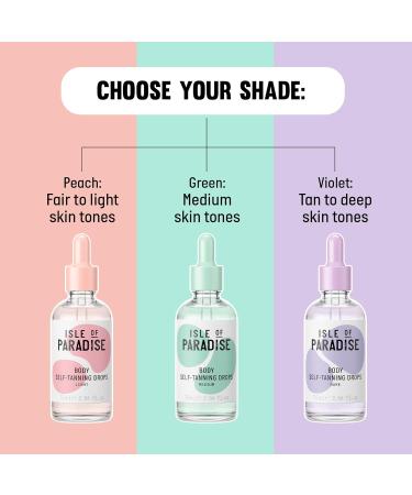Isle of Paradise Self Tanning Face & Body Drops- Medium Self Tanner Drops for a Natural Bronze Long-lasting Tan Cruelty Free Fragrance Free & Dermatologist-Approved 2.54 fl. oz - Buy Online on GoSupps.com