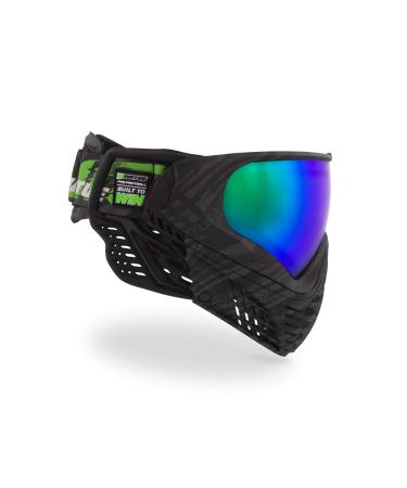 Virtue VIO Paintball Goggles/Masks with Dual Pane Thermal Anti-Fog Lenses Contour II - Graphic Black Emerald