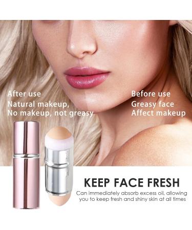 Double Head Design Oil-Absorbing Volcanic Face Roller Portable and Reusable Oil-Resistant Facial Tool Face Makeup Facial Skincare Tool for Facial Massage/l Pink - Buy Online on GoSupps.com