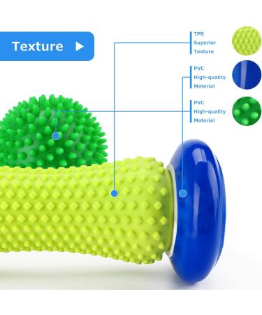 Plantar Fasciitis Relief Set - Foot Massage Roller with 2 Spiky Massage Balls | Trigger Point Therapy for Plantar Fasciitis - Buy Online on GoSupps.com